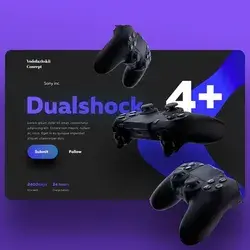 Dualshock: концепт 1-го экрана сайта