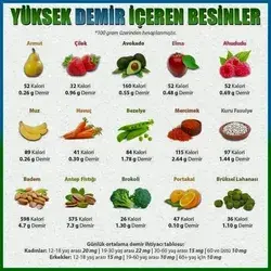 Demir içeren besinler