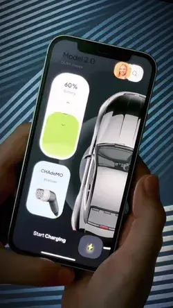 Electric car UI UX Mobile App Design Animated Prototype