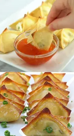 Baked Cream Cheese Wontons (Cream Cheese Rangoons)