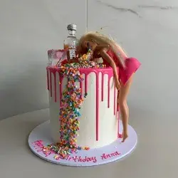 CUTEST Drunk Barbie Birthday Cake Designs For 21st Birthday
