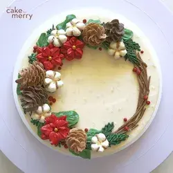 Online Holiday Wreath Cake Class