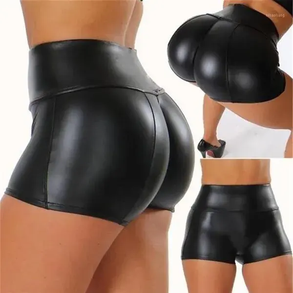 Women&#039;s Panties Pole Dance Latex Pants Women PU Leather Shorts Fetish Sexy Lingerie Black Underwear Stripper Clothes1333G2004