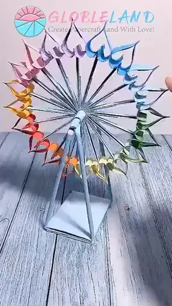 DIY colorful windmill with paper