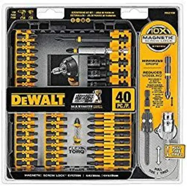 Amazon.com: DEWALT Screwdriver Bit Set, Impact Ready, FlexTorq, 40-Piece (DWA2T40IR) : Industrial &amp; Scientific