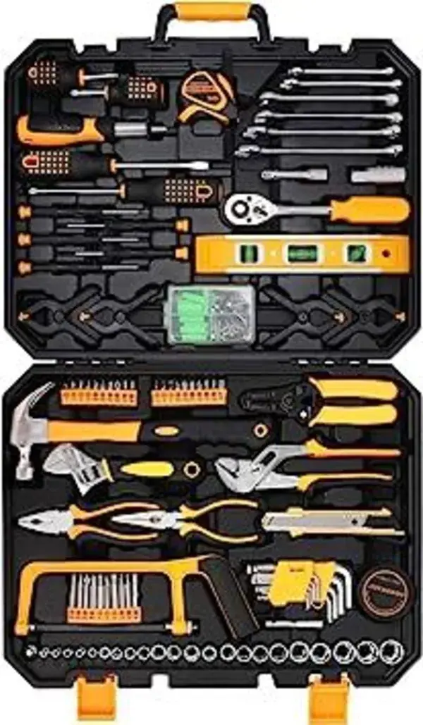 COMOWARE 168 Piece Home Repair Tool Kit - Basic Household Hand Tool Kit, Truck Tool Kit Socket Wrench Combination Tool Set for Home with Plastic Toolbox Storage Case, Rv tool set - Amazon.com