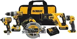 DEWALT 20V MAX* XR Cordless Drill Combo Kit, Brushless, 5-Tool (DCK594P2) - Amazon.com