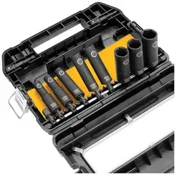 DeWalt DW22812 Standard Impact Socket Set, Chrome Vanadium Steel, Metal Grey, 1/2", 10 Pieces