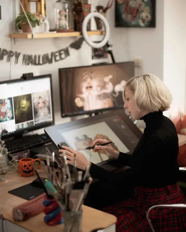 Spooky #WacomWorkspace Featuring Wacom Cintiq Pro 24