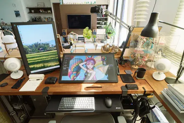 Decked out home office featuring the new Wacom Cintiq Pro 27