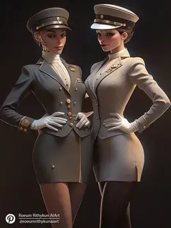 Two Beautiful Cabin Crew Women