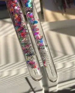 glass floating glitter