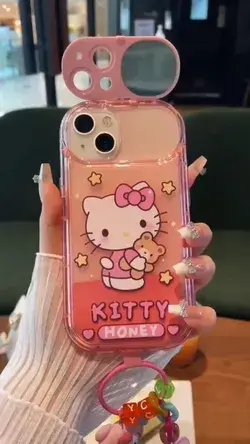 Kawaii Cartoon Flip Mirror Stand Phone Case