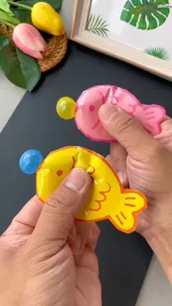 Funny Handcraft Idea for Kids - Blowing Bubbles Goldfish🐠Paper crafts