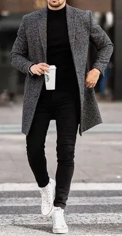 Overcoats | Giorgenti NY Grey Men’s Casual Winter Coat Outfit
