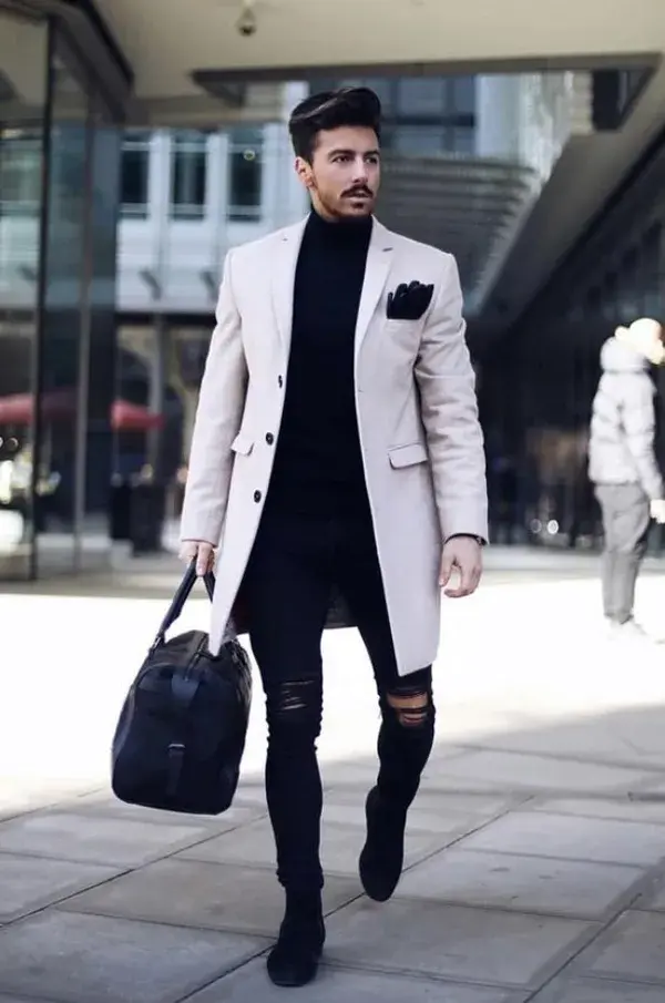 Latest Men's Winter Outerwear | Long Wool Trench Coat Designs Fall Ideas 2022