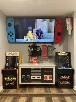 Switch Gaming TV Frame Decor Game room Video game Playroom Man Cave Glowforge Digital laser SVG file