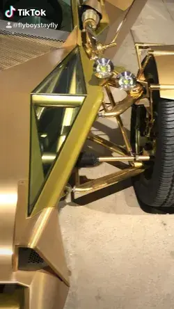 Amazing gold car at the Peterson. 