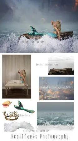 Photography Composites - Mermaid on a rock