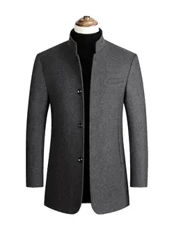 Men Single Breasted Overcoat