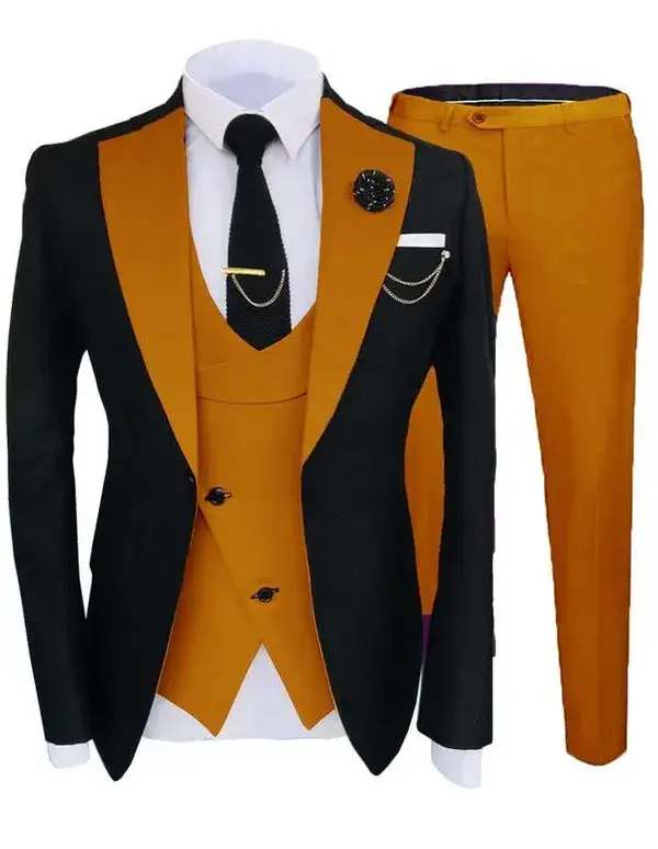 Formal Suits for Men Wedding Slim Fit 3 Piece Dress Business Elegant Party Jacket Vest & Pants JXZ006