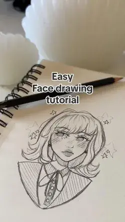 Easy Face Drawing Tutorial, Art Tutorial