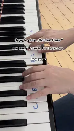 Piano Tutorial „Golden Hour“ .Full Version on my IG (Abo👑) #piano #pianotutorial