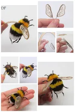 Embroidered bumblebee