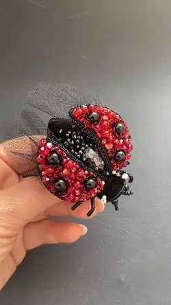 Ladybug jewelry | Bug brooch