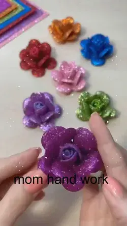 let's make glitter paper flowers
