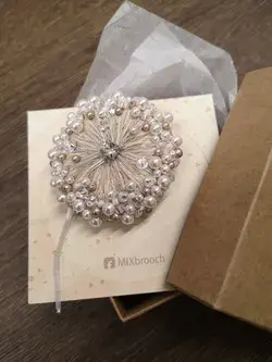dandelion brooch