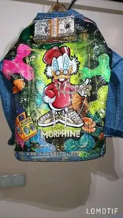 Painted MORPHINE Fashion Couture Denim Jacket!
