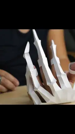 How to Make a Skeleton Hand | Easy DIY Halloween Decoration | Paper Crafts | Skeleton Hand Craft DIY