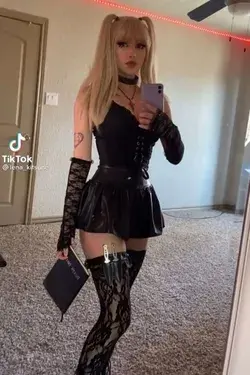 Beautiful Sexy Blonde Goth Girl