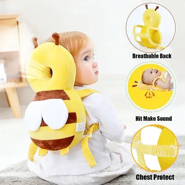 Head Back Protector Baby Protect Pillow Learn Walk Head Protector Cushion Anti Fall Backward Cap Carry Cartoon Kids Safe