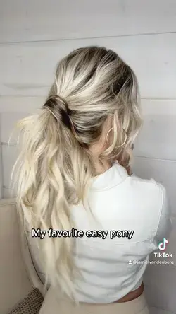 Easy low boho ponytail hairstyle video tutorial