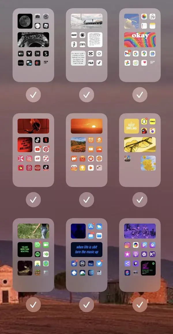 Ios14 Home Screen color organization