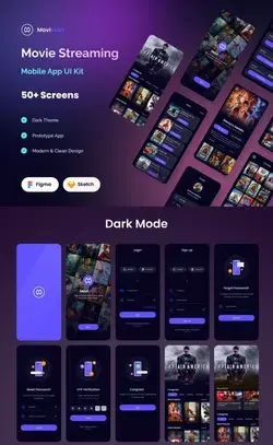 Movie Streaming App UI Kit Figma and Sketch IOS UI Kit