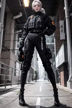 Cute Girl / Tactical Suit