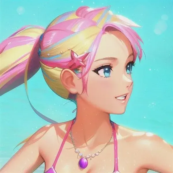 barbie merlia mermaid ai art