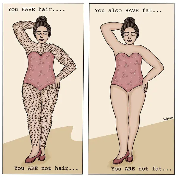 Body positive art print, body positivity comic