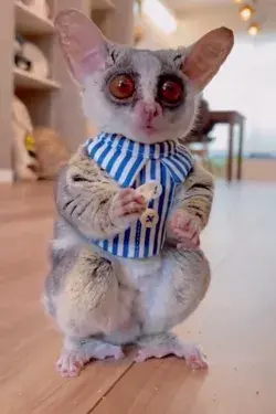 Exotic Bushbaby Snacking and Being Cute At The Same Time.