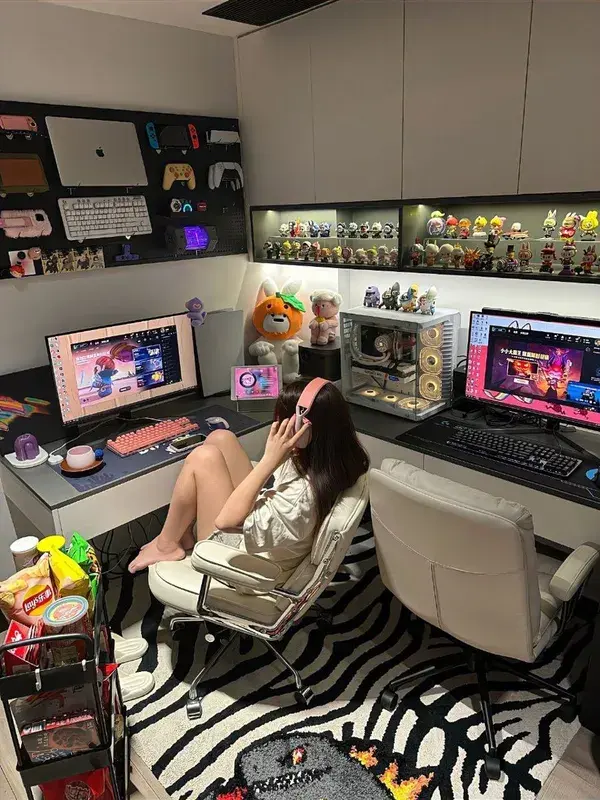 gaming corner / desk area