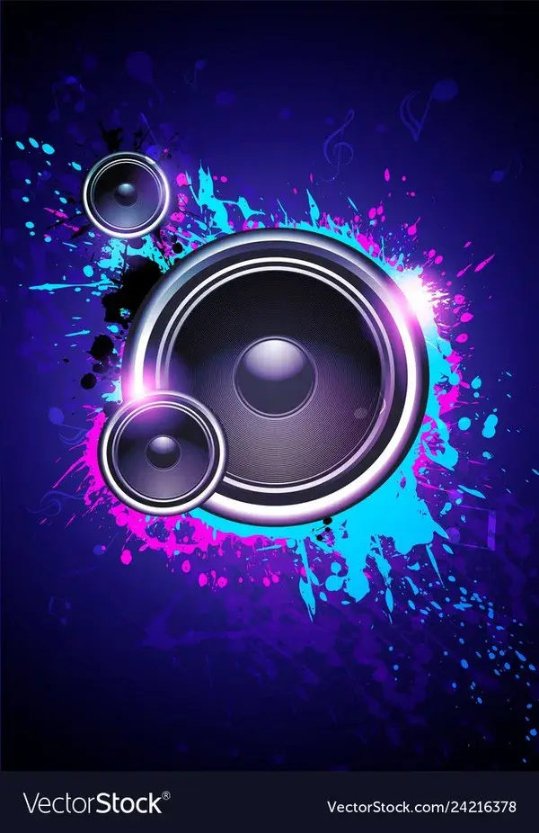 Club disco flyer dancing template with subwoofer Vector Image