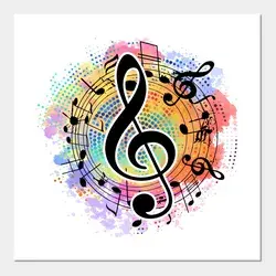Let's Make Colorful Music Wall And Art Print | Music Is Life