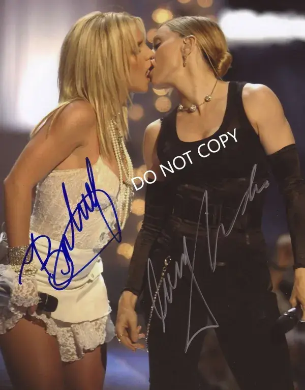 "MADONNA & BRITNEY SPEARS  8 x10" (20x25 cm) Autographed Hand Signed Photo"