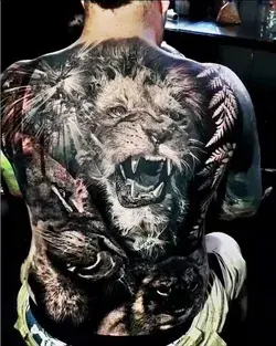 Lion Tattoo, Back Tattoo