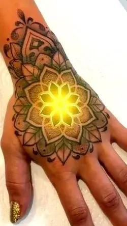 Glowing tattoo design