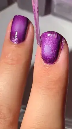 Sparkly purple nails
