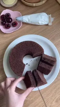 A delicious chocolate sponge cake